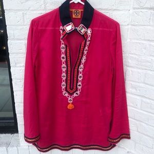 Tory Burch Beaded Tunic Top